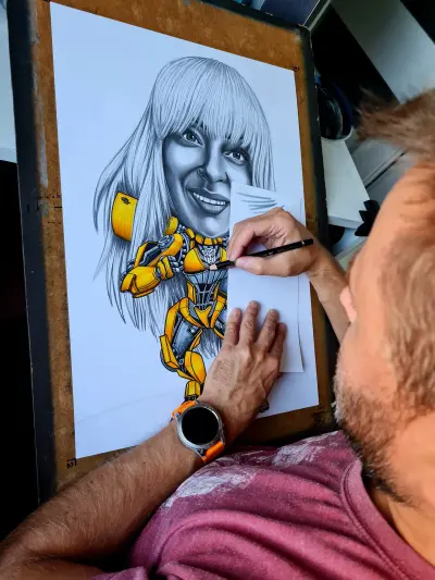 Karykatura w stylu Transformers